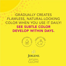 Load image into Gallery viewer, Jergens Natural Glow Self Tanner Face Moisturizer, SPF 20 Facial Sunscreen, Medium to Deep Skin Tone, Sunless Tanning, Oil Free, Broad Spectrum Protection UVA and UVB, 2 oz (Packaging May Vary)