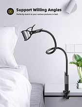 Load image into Gallery viewer, Phone Holder Bed Gooseneck Mount - Lamicall Cell Phone Clamp Clip for Desk, Flexible Long Arm Headboard Bedside Lazy Bracket, Overhead Table Stand, Compatible with iPhone 11 Pro Xs Max XR X 8 7 6 Plus