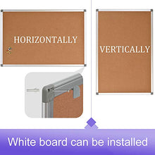 Load image into Gallery viewer, Cork Board Bulletin Board – 24 x 36 Message Board Wall Mounted Pin Board Aluminum Framed with 12 Pins