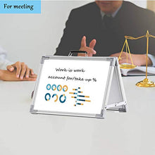 Load image into Gallery viewer, Small Dry Erase White Board,16X12Inches Portable Double-Sided Magnetic Foldable Desktop Whiteboard Easel for Kids&Home,Classroom,Office-White