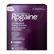 Load image into Gallery viewer, Women's Rogaine 2% Minoxidil Topical Solution for Hair Thinning and Loss, Topical Treatment for Women's Hair Regrowth, 3-Month Supply