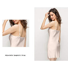 Load image into Gallery viewer, Miqieer Women Full Slip, Satin Silk Blend Scoop Neck Slip Cami Dress Nightwear