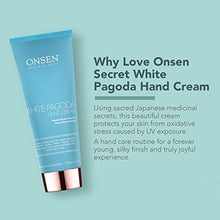 Load image into Gallery viewer, Onsen Japanese Anti Aging Hand Cream - Firming Hand Lotion Features Pagoda Flower Enzyme, Wasabi Extract Infusion, Hyaluronic Acid, and Shea Butter, for Clarified and Moisture Rich Skin (4.5 Oz)