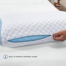 Load image into Gallery viewer, SensorPEDIC Supercool Gel-Infused Memory Foam Bed Pillow, 1 Count (Pack of 1), White
