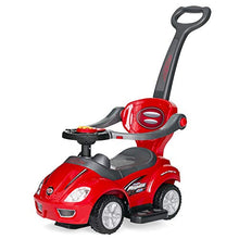 Load image into Gallery viewer, Best Choice Products Kids 3-in-1 Push and Pedal Car Toddler Ride On w/ Handle, Horn, Music - Red