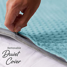 Load image into Gallery viewer, Quility Weighted Blanket with Soft Cover - 30 lbs King Size Heavy Blanket for Adults - Heating & Cooling, Machine Washable - (86" X 92") (Dark Grey and White Pattern)