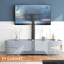 Load image into Gallery viewer, Universal Floor TV Stand with Mount 80 Degree Swivel Height Adjustable and Space Saving Design for Most 27 to 65 inch LCD, LED OLED TVs, Perfect for Corner & Bedroom HT1002B