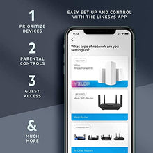 Load image into Gallery viewer, Linksys MX8000 Velop Mesh WiFi 6 System: AX4000, Tri-Band Wireless Network for Full-Speed Home Coverage, Gigabit Ethernet Ports (White, 2-Pack)