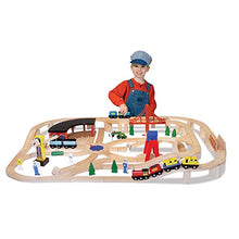 Load image into Gallery viewer, Melissa & Doug Wooden Railway Set, 130 Pieces (E-Commerce Packaging, Great Gift for Girls and Boys - Best for 3, 4, 5 Year Olds and Up)