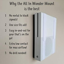 Load image into Gallery viewer, The All-in Wonder Mount by Mount Genie (5-Pack): The Easiest Wall Mount for All Components Routers Modems Xbox Playstation DVRs | One Size Fits All | Designed for Home and Business (Black)