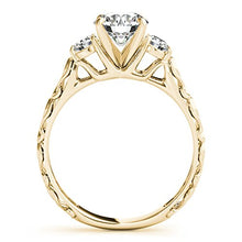 Load image into Gallery viewer, 1/2 Carat Halo Engagement Diamond Ring Crafted In 14k Yellow Gold Ring Size - 6