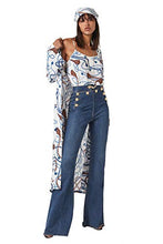 Load image into Gallery viewer, PETER DUNDAS Blue Denim Wide Leg HIGH Waisted Pant, 42IT