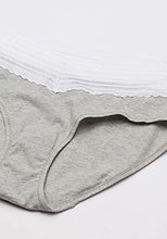 Load image into Gallery viewer, Warner's Women's Blissful Benefits No Muffin Top 3 Pack Hipster Panties, Toasted Almond/Black/Light Gray Heather, L
