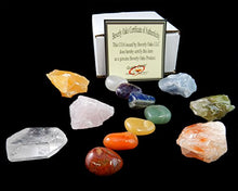 Load image into Gallery viewer, Chakra Mineral Starter Set/Crystal Healing Kit ~ 6 Colorful Mineral Stones Plus 7 Chakra Tumbled Gemstones, Spiritual Metaphysical, Reiki, Chakra, Healing, Bohemian, Natural
