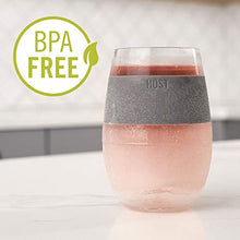 Load image into Gallery viewer, HOST Freeze Cooling Cup, Set of 2 Double Wall Insulated Freezer Chilling Tumbler with Gel, Glasses for Red and White Wine, 8.5 oz, Grey