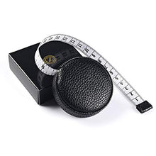 Load image into Gallery viewer, 3m/120" Tape Measure Body Measuring Tape for Body Cloth Tape Measure for Sewing Fabric Tailors Medical Measurements Tape Dual Sided Leather Tape Measure Retractable (Black, 1 Pack)