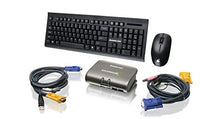 Load image into Gallery viewer, IOGEAR 2-Port KVMP with Long Range Media Center Keyboard and Mouse, GCS1732-KM1