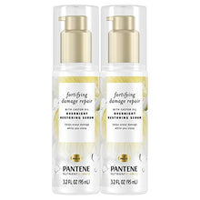 Load image into Gallery viewer, Pantene Castor Oil Hair Serum & Overnight Leave In Conditioner, Sulfate Free, Nutrient Blends Fortifying Repair for Dry Damaged Hair, 3.2 fl oz Twin Pack