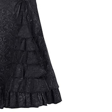 Load image into Gallery viewer, Women Punk Style Retro Mermaid Skirt Vintage Long Bodycon Ruffle Fishtail Skirt Black