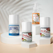 Load image into Gallery viewer, LilyAna Naturals Skincare Gift Set - Retinol Cream, Vitamin C Serum, Eye Cream and Face Cream Moisturizer - Anti Aging Skin Care Sets for Women