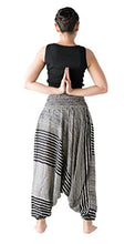 Load image into Gallery viewer, B BANGKOK PANTS Women's Harem Pants Jumpsuit Hippie Clothes (Bohorose Grey, One Size)