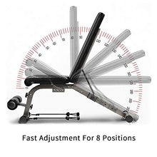 Load image into Gallery viewer, Adjustable Weight Bench Full Body Workout Foldable Incline Decline Exercise Workout Bench Home Gym
