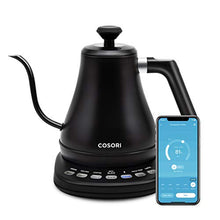 Load image into Gallery viewer, COSORI Electric Gooseneck Kettle Smart Bluetooth with Variable Temperature Control, Pour Over Coffee Kettle & Tea Kettle, 100% Stainless Steel Inner Lid & Bottom, Quick Heating, Matte Black