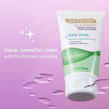 Load image into Gallery viewer, Acne Face Wash with Benzoyl Peroxide by the makers of Differin Gel, Daily Deep Cleanser, Gentle Skin Care for Acne Prone Sensitive Skin, 4 oz
