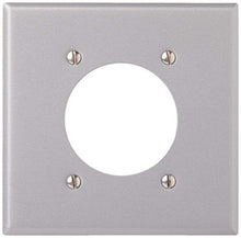 Load image into Gallery viewer, Leviton 4934 2-Gang Flush Mount 2.15 Inch Dia. Device Receptacle Wallplate, Standard Size, Steel, Device Mount, Aluminum