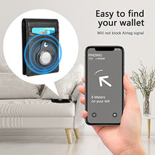 Load image into Gallery viewer, AirTag Wallet Holder Mens Slim Wallet with Money Clip, RFID Blocking Bifold Credit Card Holder for Men (Black)