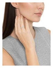 Load image into Gallery viewer, Amazon Essentials Platinum Plated Sterling Silver Round Cut Cubic Zirconia All-Around Band Ring (2.5mm), Size 6