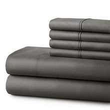 Load image into Gallery viewer, 6 Piece Hotel Luxury Soft 1800 Series Premium Bed Sheets Set, Deep Pockets, Hypoallergenic, Wrinkle & Fade Resistant Bedding Set(Queen, Gray)