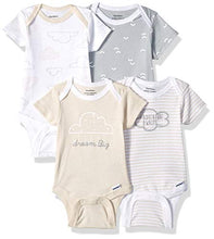 Load image into Gallery viewer, GERBER Baby 4-Pack Short-Sleeve Onesies Bodysuit, Cloud Dream Big, 6-9 Months