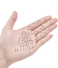 Load image into Gallery viewer, Tornito 20G 36Pcs Stainless Steel L Shaped Nose Ring CZ Nose Stud Retainer Labret Nose Piercing Jewelry (A0:30Pcs, Silver Tone)