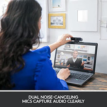 Load image into Gallery viewer, Logitech Brio 4K Webcam, Ultra 4K HD Video Calling, Noise-Canceling mic, HD Auto Light Correction, Wide Field of View, Works with Microsoft Teams, Zoom, Google Voice, PC/Mac/Laptop/Macbook/Tablet