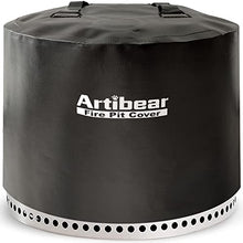 Load image into Gallery viewer, Artibear Outdoor Fire Pit Protective Shelter Cover Compatible for Solo Stove Bonfire, 21 Inch Round, Black