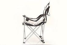 Load image into Gallery viewer, Stylish Camping Black/White Folding Reclining Outdoor Sports Camping Chair 36028