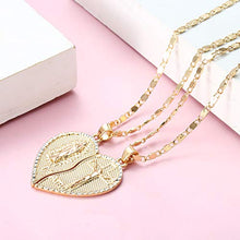 Load image into Gallery viewer, IRONBOX 18K Gold Plated Couples Necklace Virgin Mary Necklace Jesus Necklace Heart Necklace Plated Gold Necklace Couple Jewelry for Him and Her