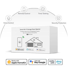 Load image into Gallery viewer, meross Smart Garage Door Opener Remote, Compatible with Apple HomeKit, Amazon Alexa, Google Assistant, SmartThings, Multiple Notification Modes, No Hub Needed