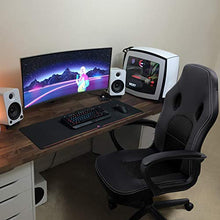Load image into Gallery viewer, Furmax Office Desk Leather Gaming, High Back Ergonomic Adjustable Racing Task Swivel Executive Computer Chair Headrest and Lumbar Support (Black)