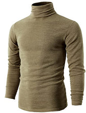 Load image into Gallery viewer, H2H Mens Casual Slim Fit Half-Neck Lightweight Sweater Mustard US XS/Asia M (KMTTL0412)