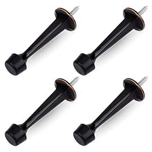 Load image into Gallery viewer, HOMOTEK 4 Pack Heavy Duty Solid Rigid Door Stop with Soft Rubber Tip, Zinc Die Cast Door Stopper Protect Wall & Door, Oil Rubbed Bronze