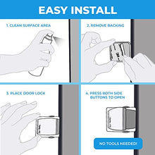 Load image into Gallery viewer, Eco-Baby Sliding Door Lock, 4 Child Proof Safety Locks for Glass Doors (Grey)