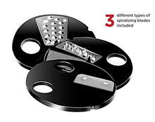 Load image into Gallery viewer, Chefman Electric Spiralizer & Immersion Blender/Vegetable Slicer 6-IN-1 Food Prep Combo Kit, Includes 3 Spiralizing Blade Attachments, Zoodle Maker; Grate, Ribbon, Spiral, Blend, Chop, and Puree,Black