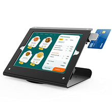 Load image into Gallery viewer, Beelta Tablet Kiosk POS Stand for 10.2 inch iPad 7 8 9 Generation, 360 Swivel Base, Anti Theft iPad Retail Stand, Metal, Black, BSC102BT