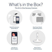 Load image into Gallery viewer, Nanit Pro Complete Baby Monitoring System Bundle – Includes 1080p Camera, Travel Multi-Stand, Smart Sheets Crib Sheet, Breathing Wear Band - Tracks Infant Sleep, Breathing Motion, and Height