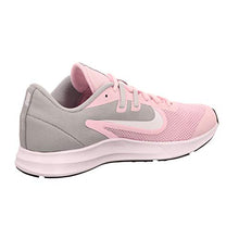 Load image into Gallery viewer, Nike Unisex Downshifter 9 Grade School Running Shoe Pink Foam/White-Metallic Silver 4Y Regular US Big Kid