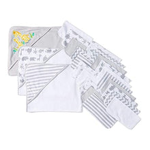 Load image into Gallery viewer, Spasilk Bath Hooded Towels & Washcloths Set for Babies, 23-Piece Gift Set, Grey, (Gift GBA23 0501)