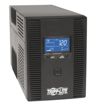 Load image into Gallery viewer, Tripp Lite OMNI1500LCDT 1500VA UPS Battery Back Up AVR LCD Display 10 Outlets 120V 810W Tel & Coax Protection USB, 3 Year Warranty & $250,000 Insurance, Black
