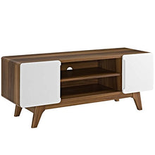 Load image into Gallery viewer, Modway Tread Mid-Century Modern 47 Inch TV Stand in Walnut White